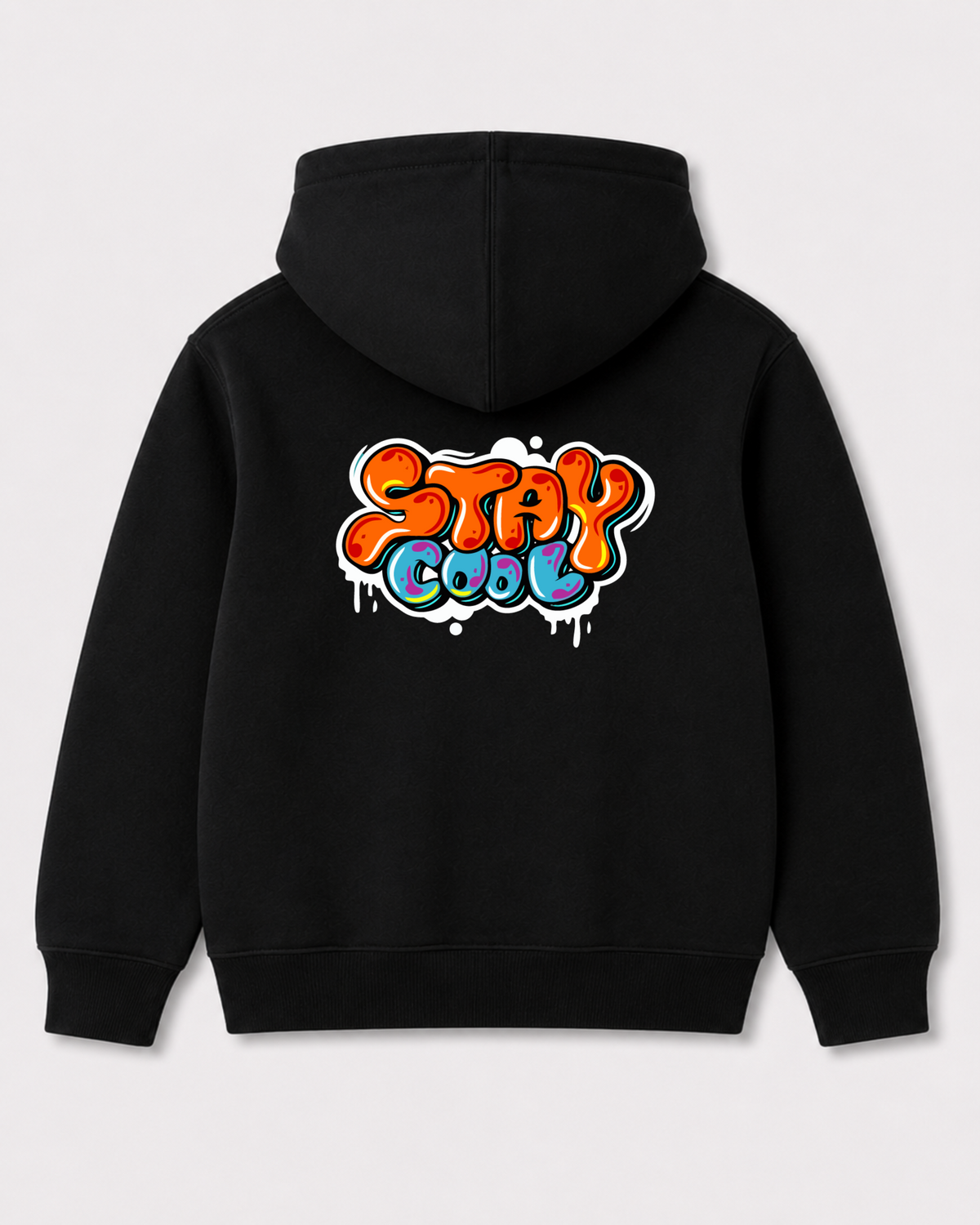 Black hoodie back 3138