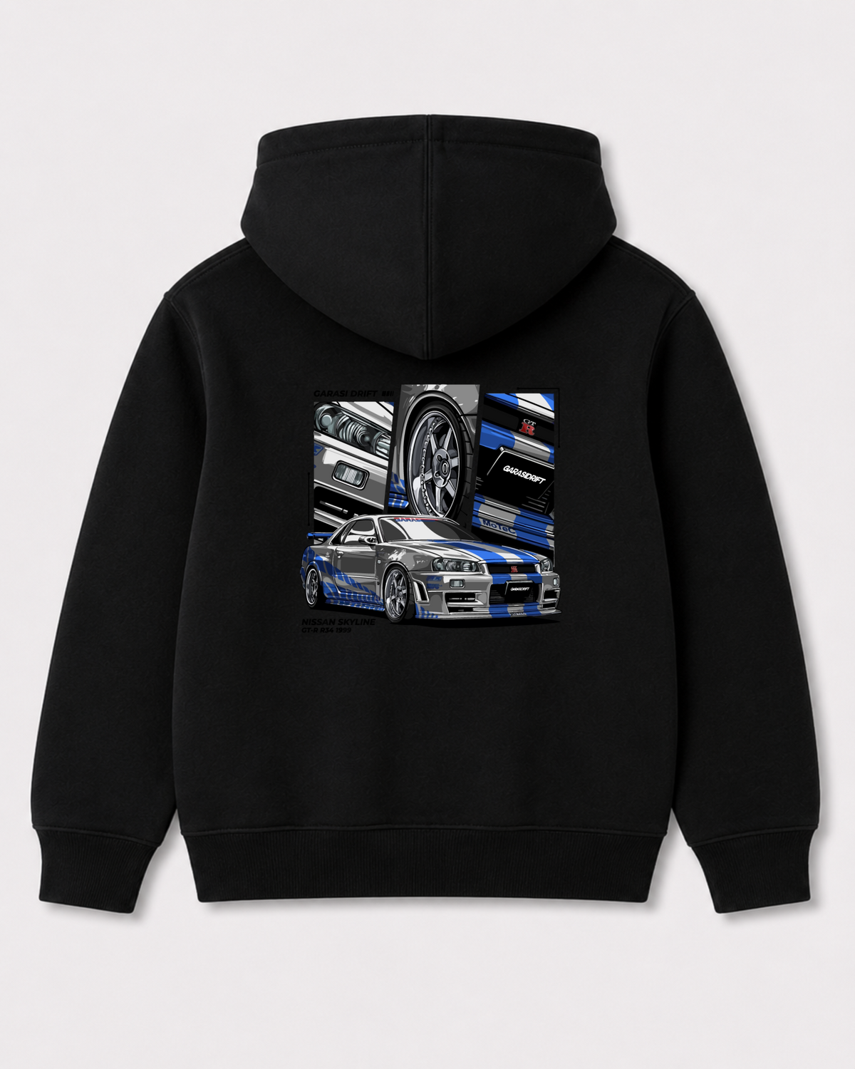 Black hoodie back 3159