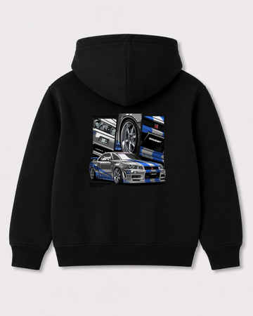 Black hoodie back 3159
