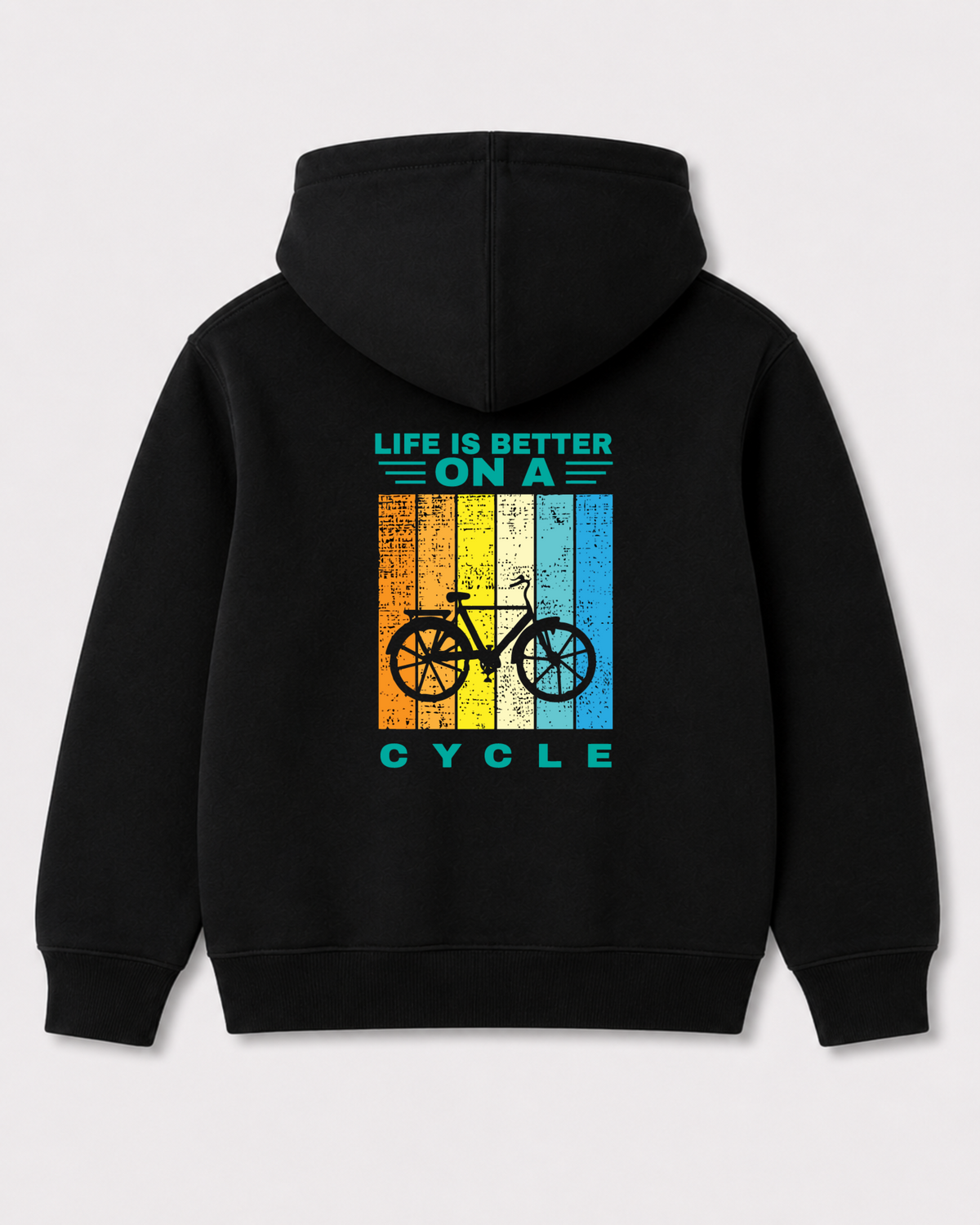 Black hoodie back 3167
