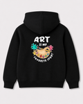 Black hoodie back 3179