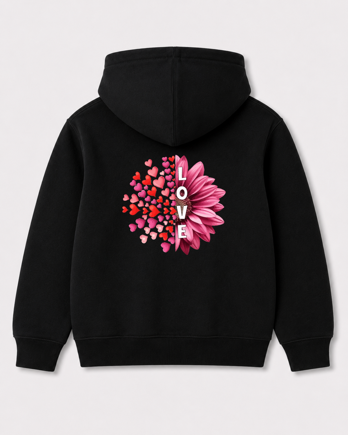 Black hoodie back 3185