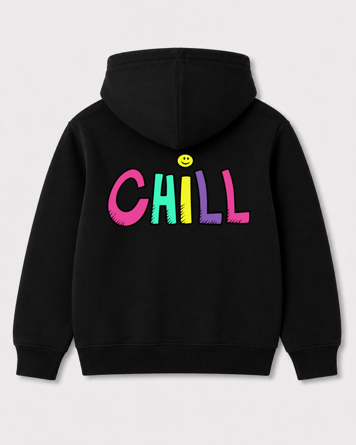 Black hoodie back 3207
