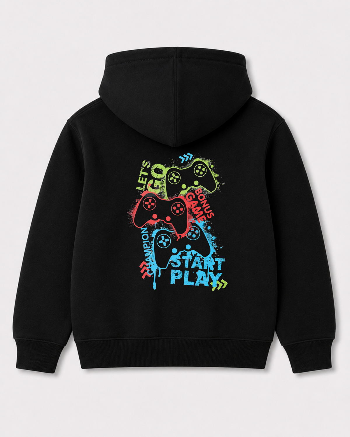 Black hoodie back 3258