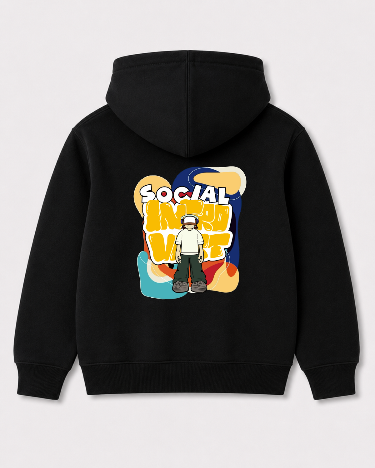 Black hoodie back 3260