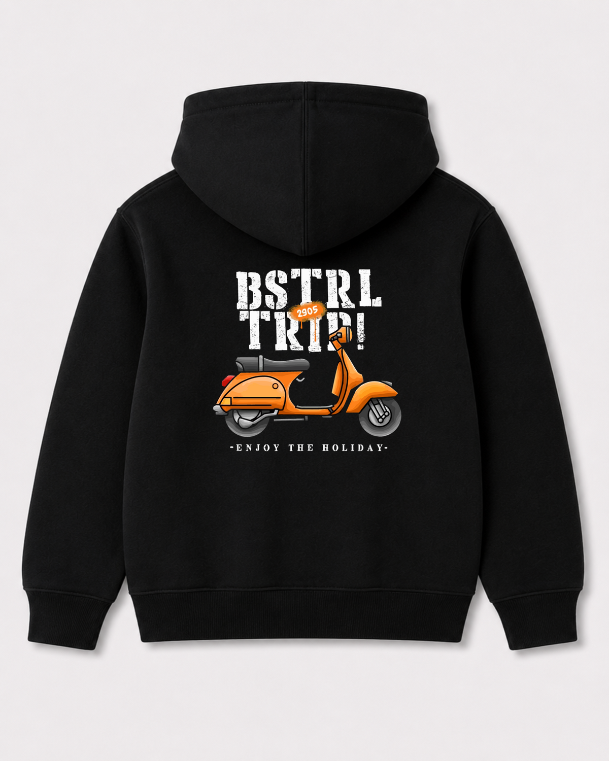 Black hoodie back 3266
