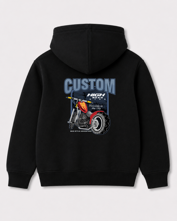 Black hoodie back 3272