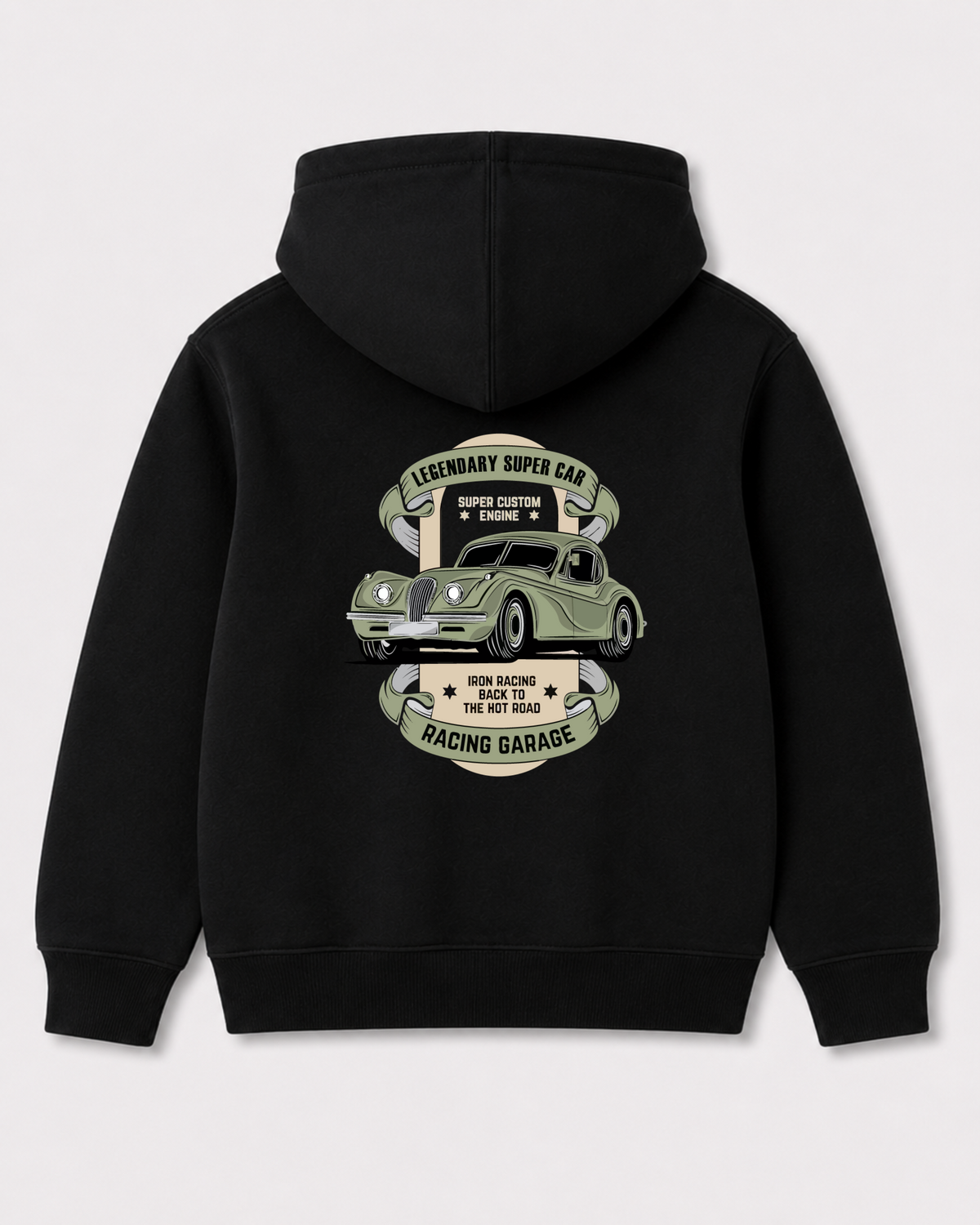 Black hoodie back 3274