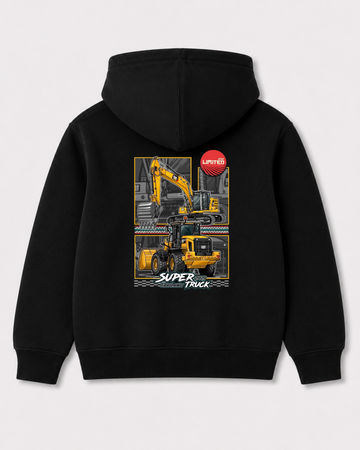 Black hoodie back 3277