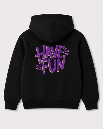 Black hoodie back 3292