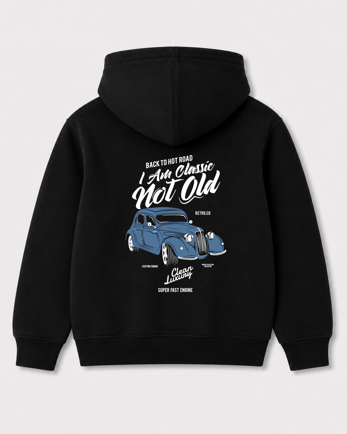 Black hoodie back 3298