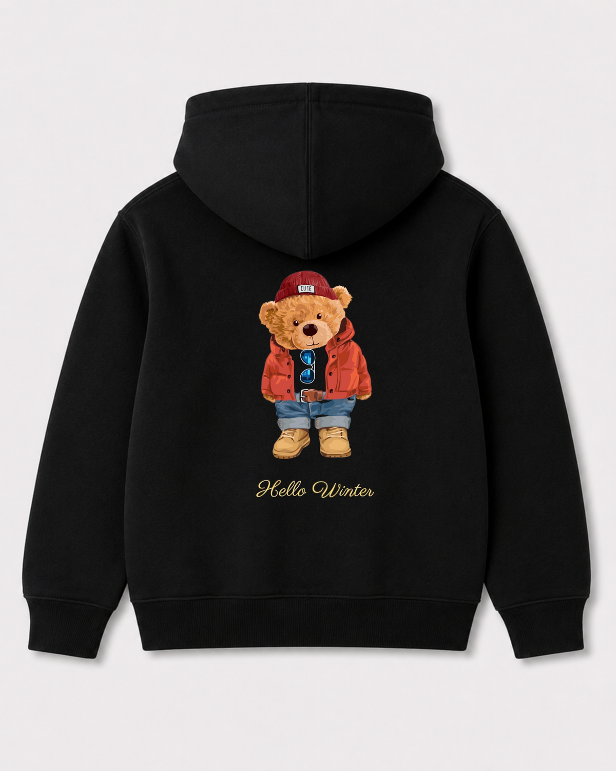 Black hoodie back 3313