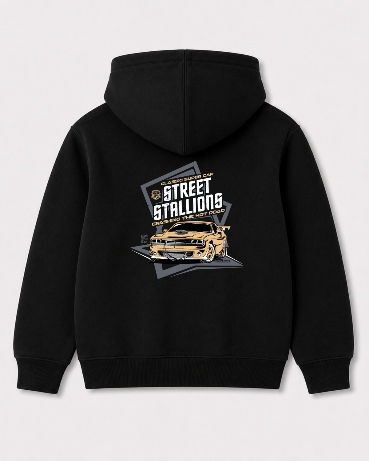 Black hoodie back 3322