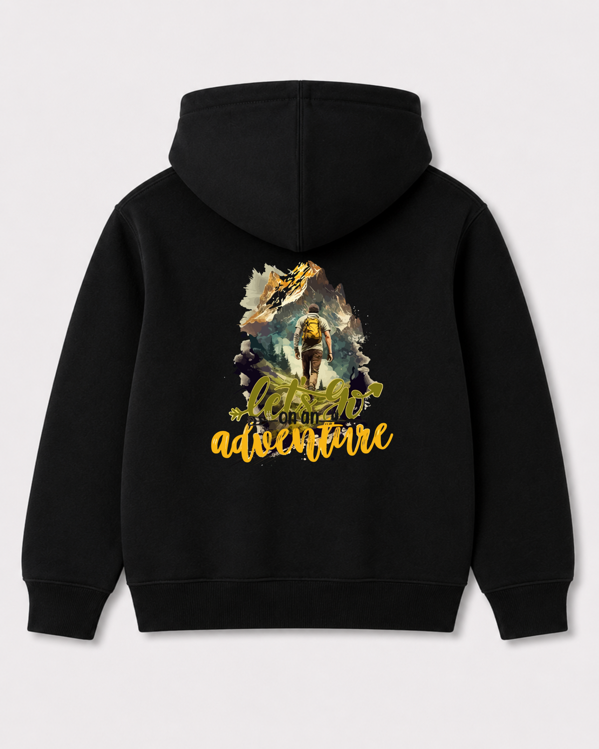 Black hoodie back 3327