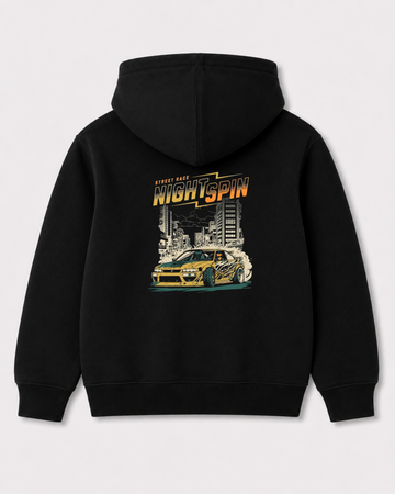 Black hoodie back 3342