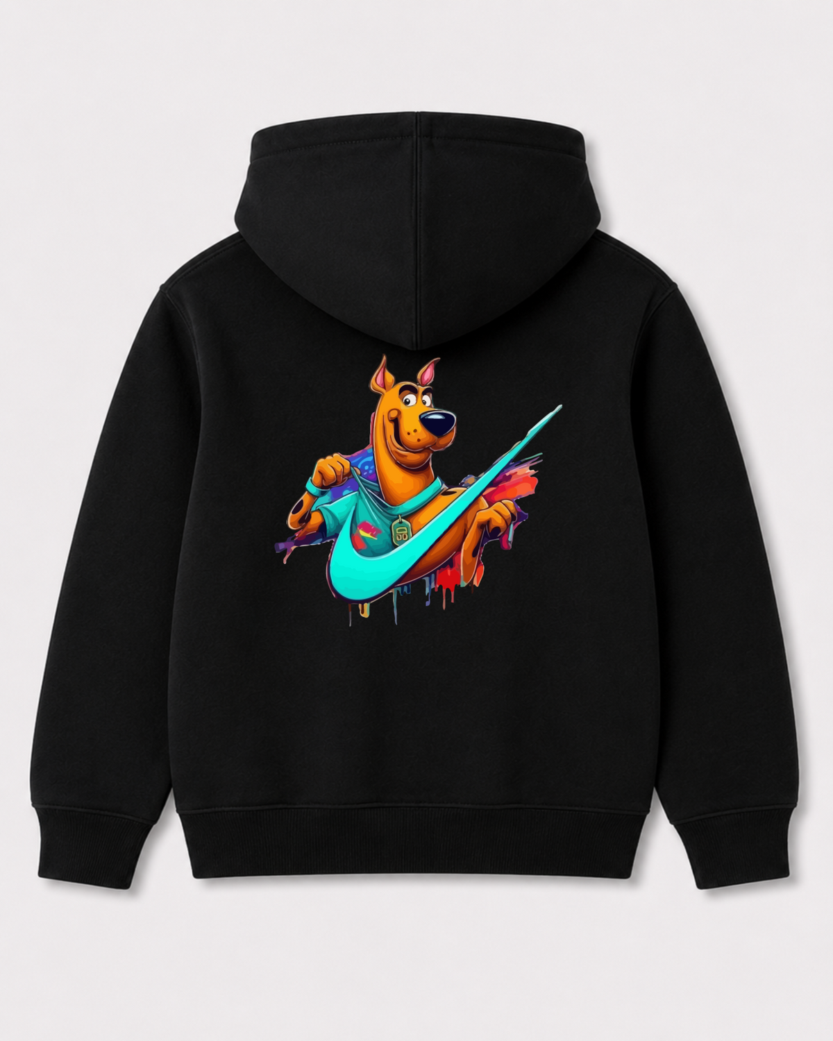 Black hoodie back 3361