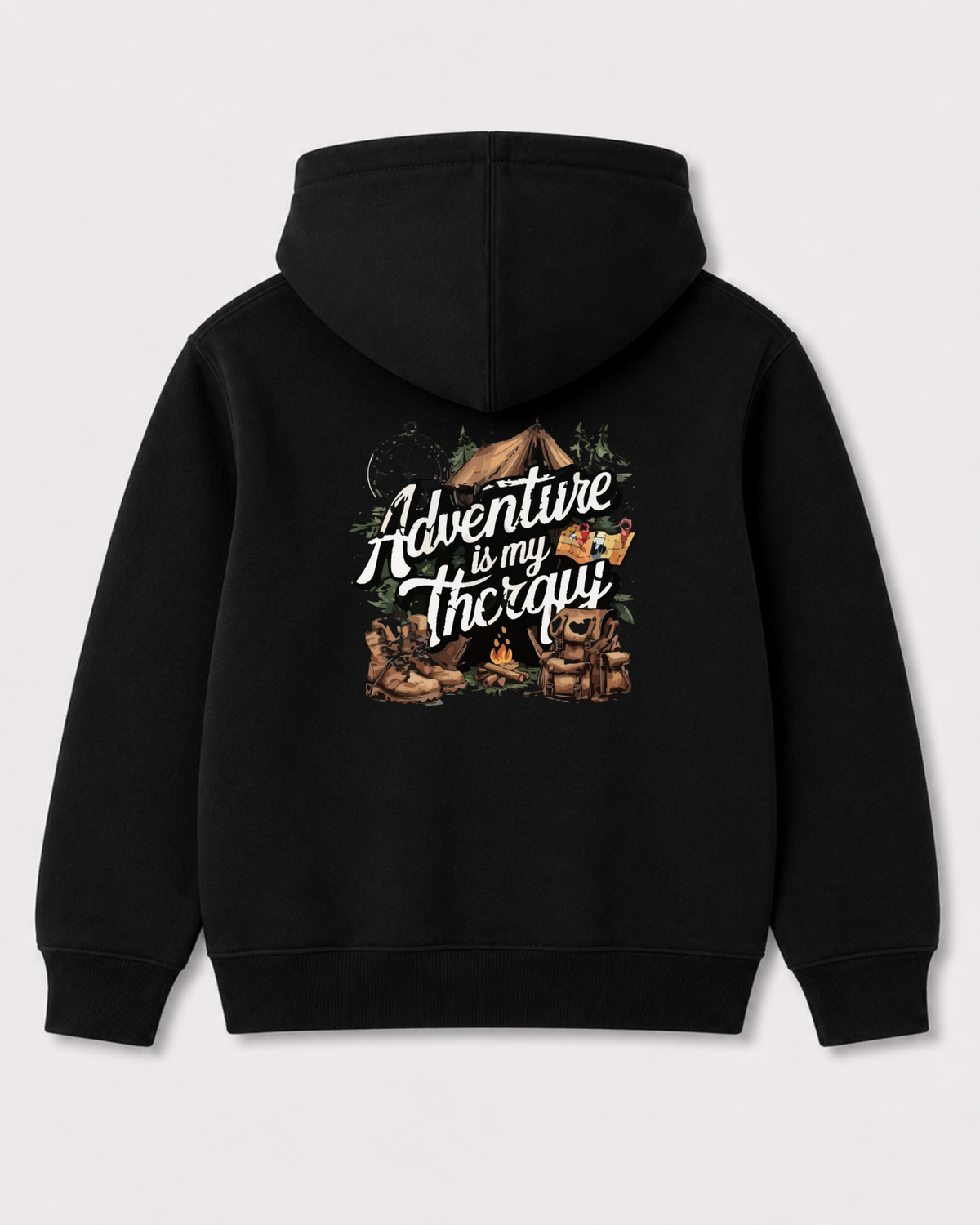 Black hoodie back 3364