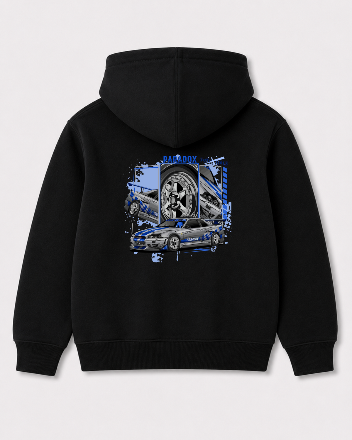 Black hoodie back 3369
