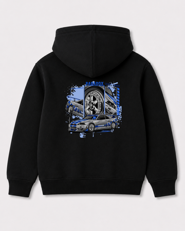 Black hoodie back 3369