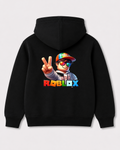 Black hoodie back 3385