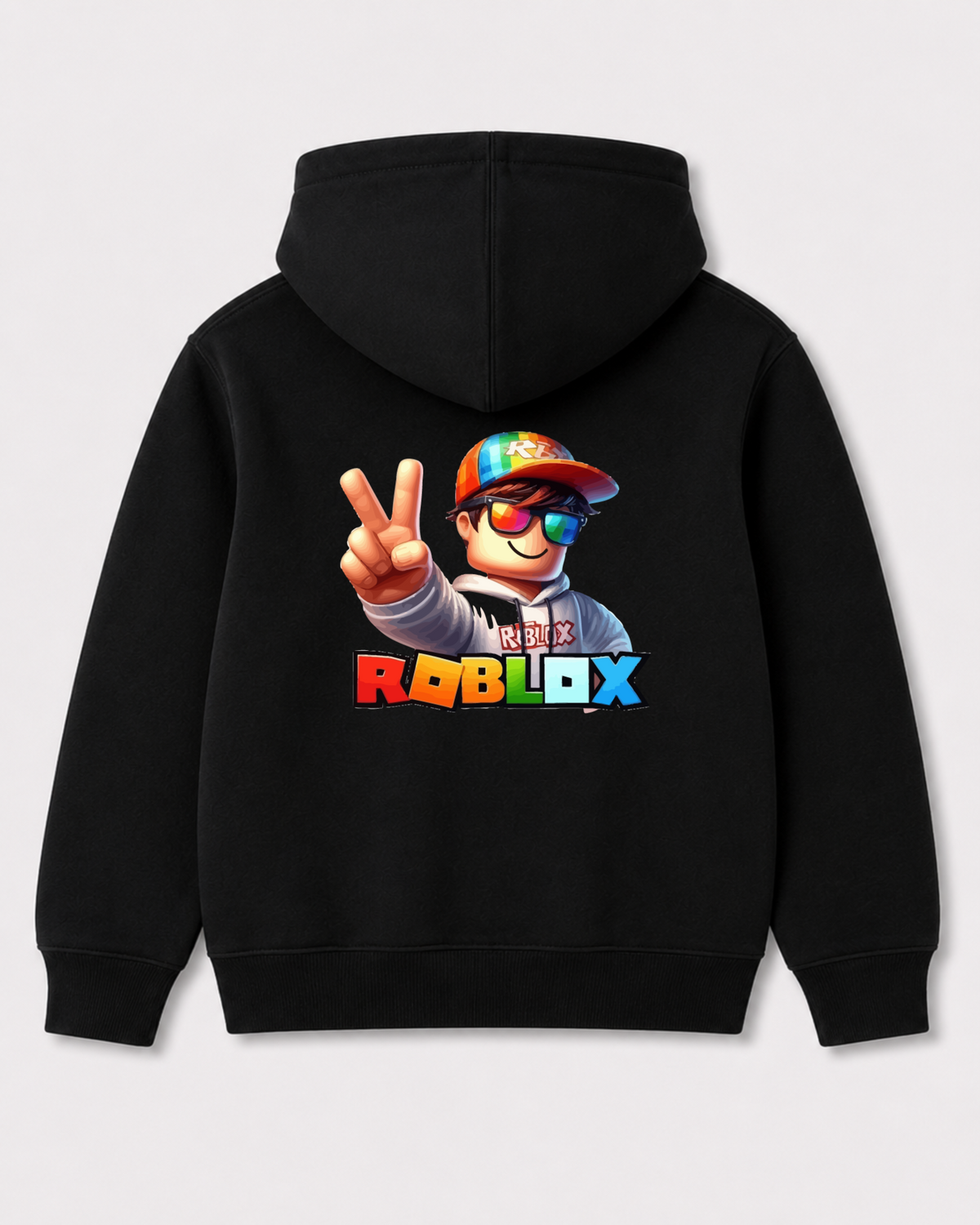 Black hoodie back 3385