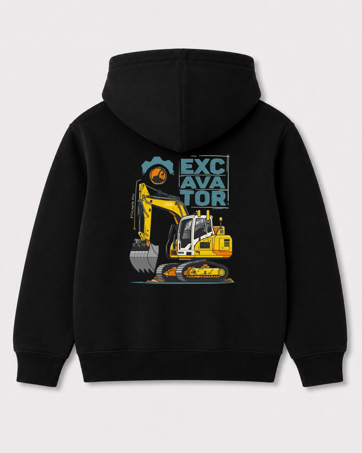 Black hoodie back 3386