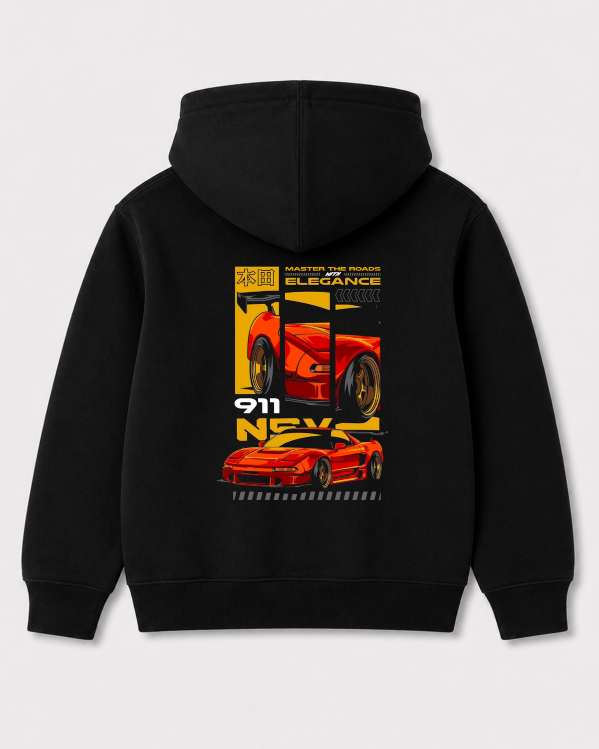 Black hoodie back 3389