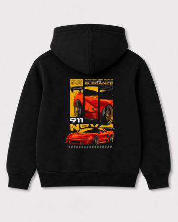 Black hoodie back 3389