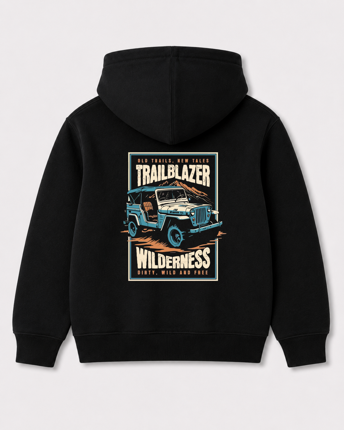 Black hoodie back 3393