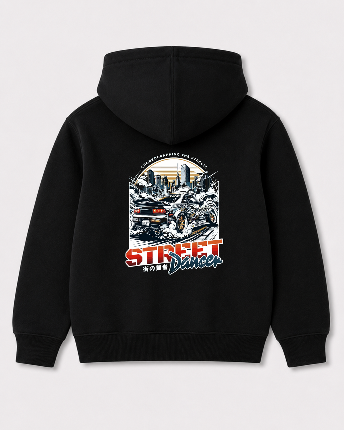 Black hoodie back 3411