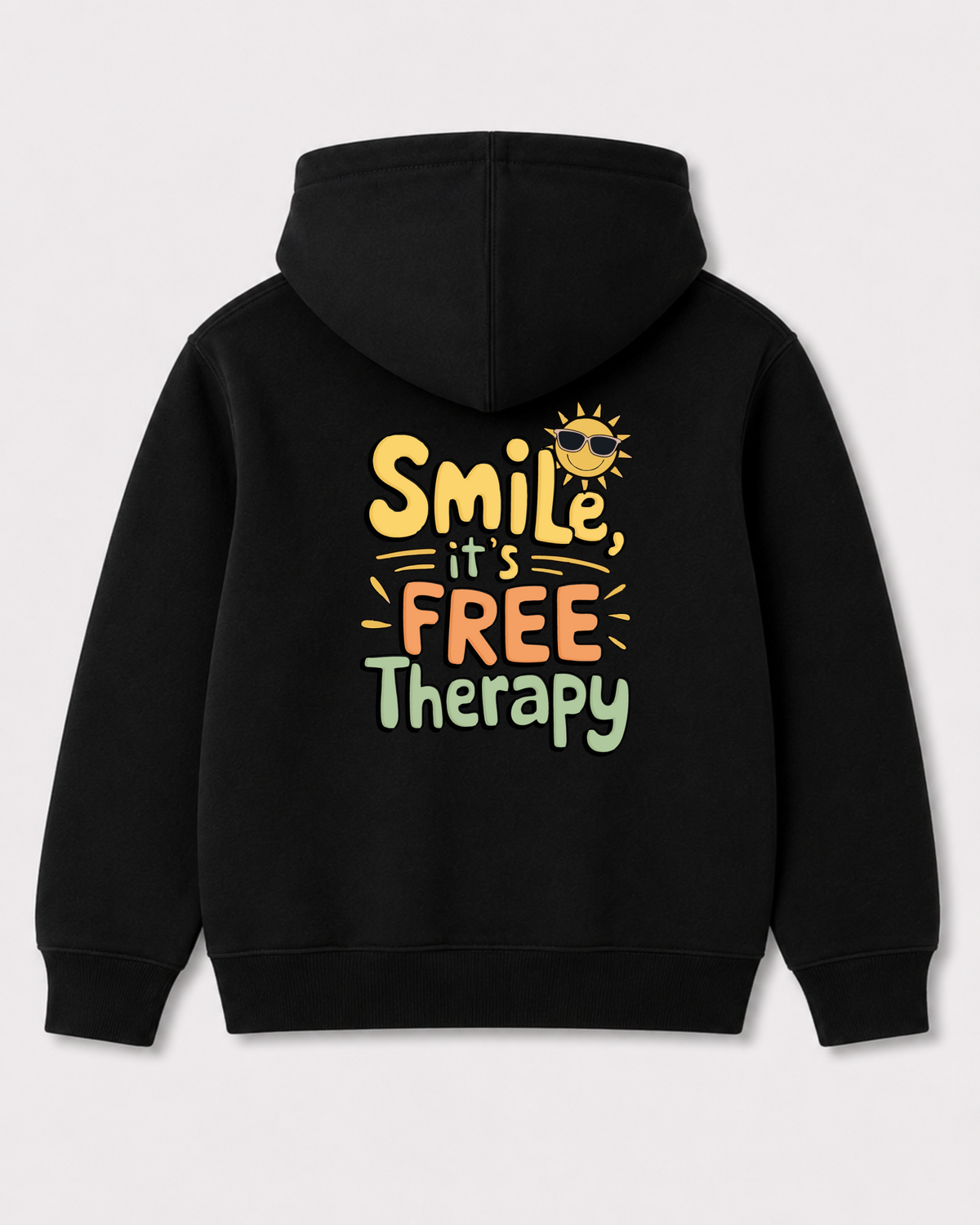 Black hoodie back 3413