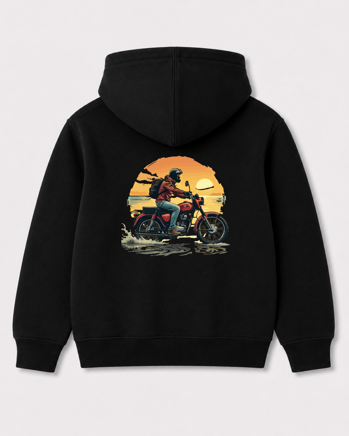 Black hoodie back 3417