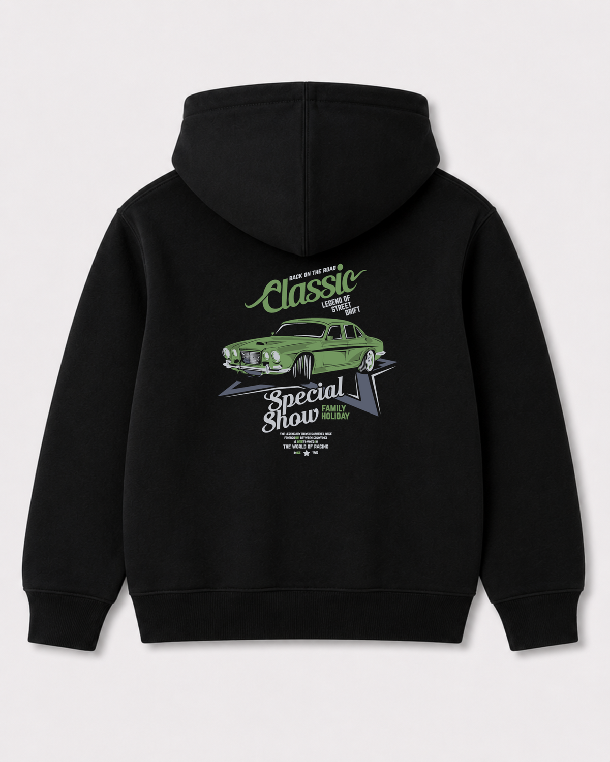 Black hoodie back 3421