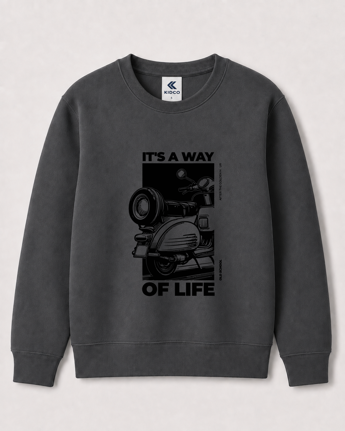 Dark Grey Sweatshirt back 3374