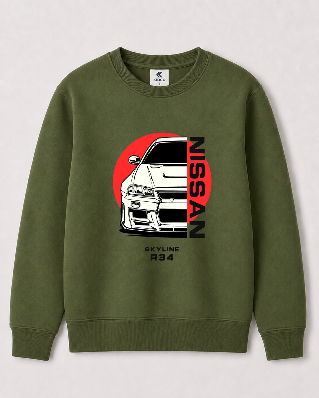 Olive Green Sweatshirt back 3314