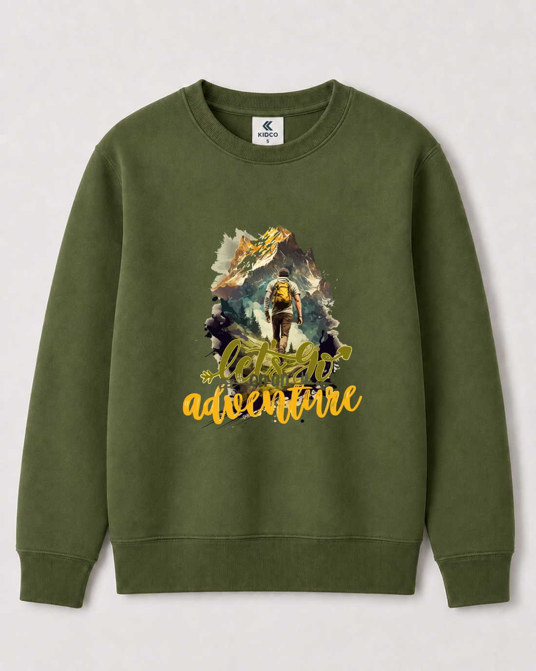 Olive Green Sweatshirt back 3327