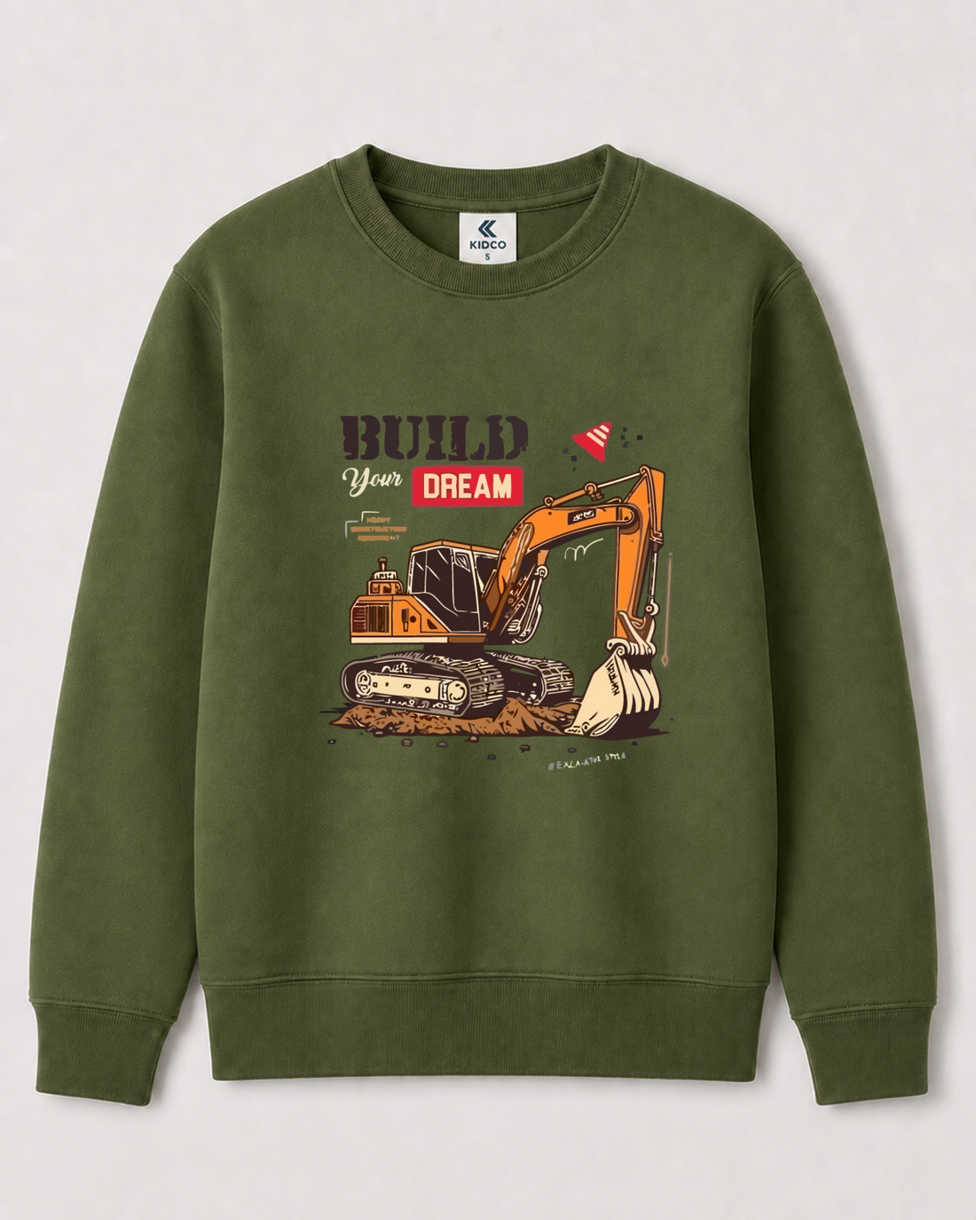 Olive Green Sweatshirt back 3330