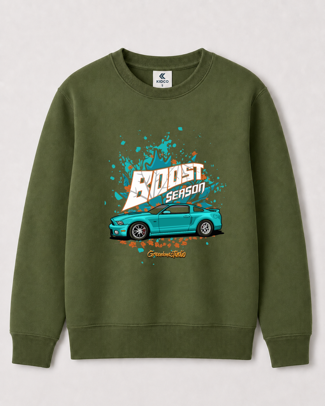 Olive Green Sweatshirt back 3331