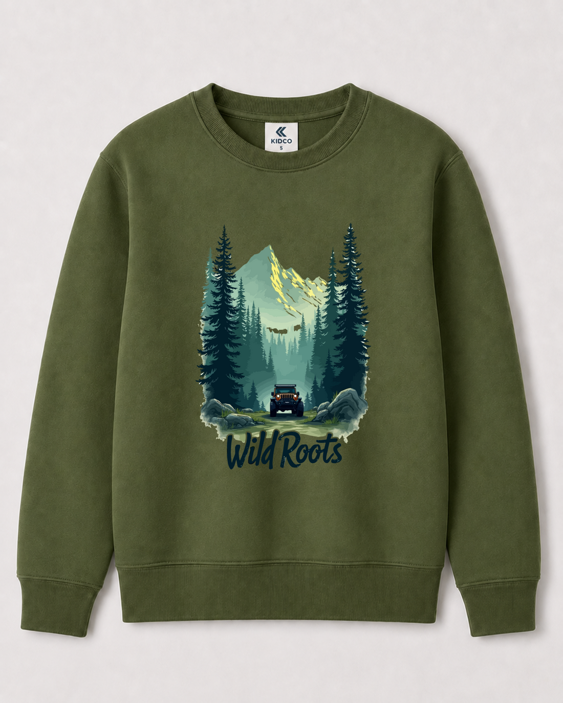 Olive Green Sweatshirt back 3335