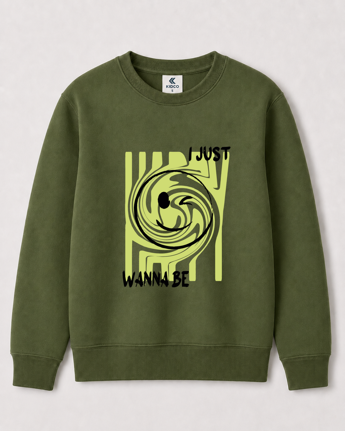Olive Green Sweatshirt back 3341