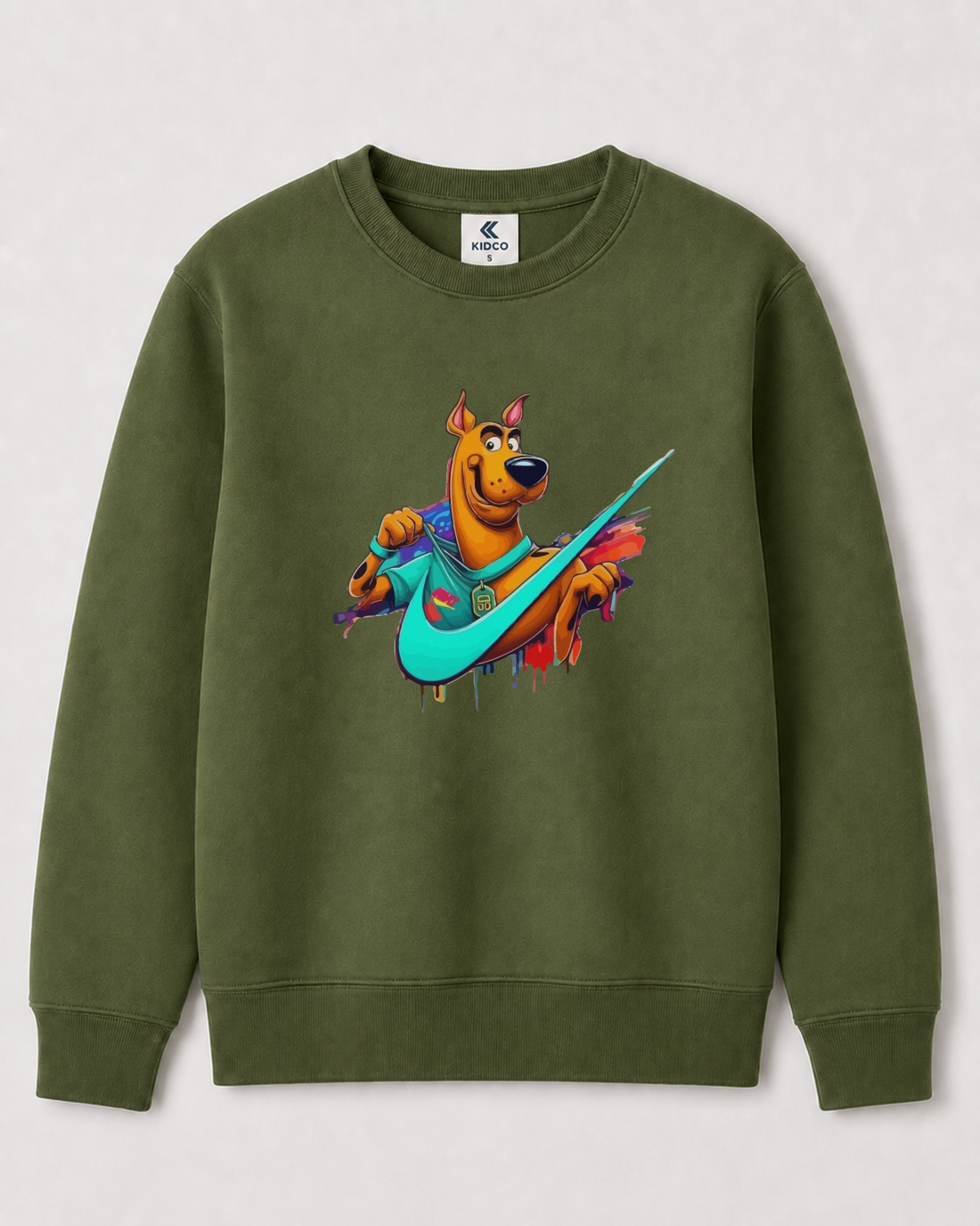 Olive Green Sweatshirt back 3361
