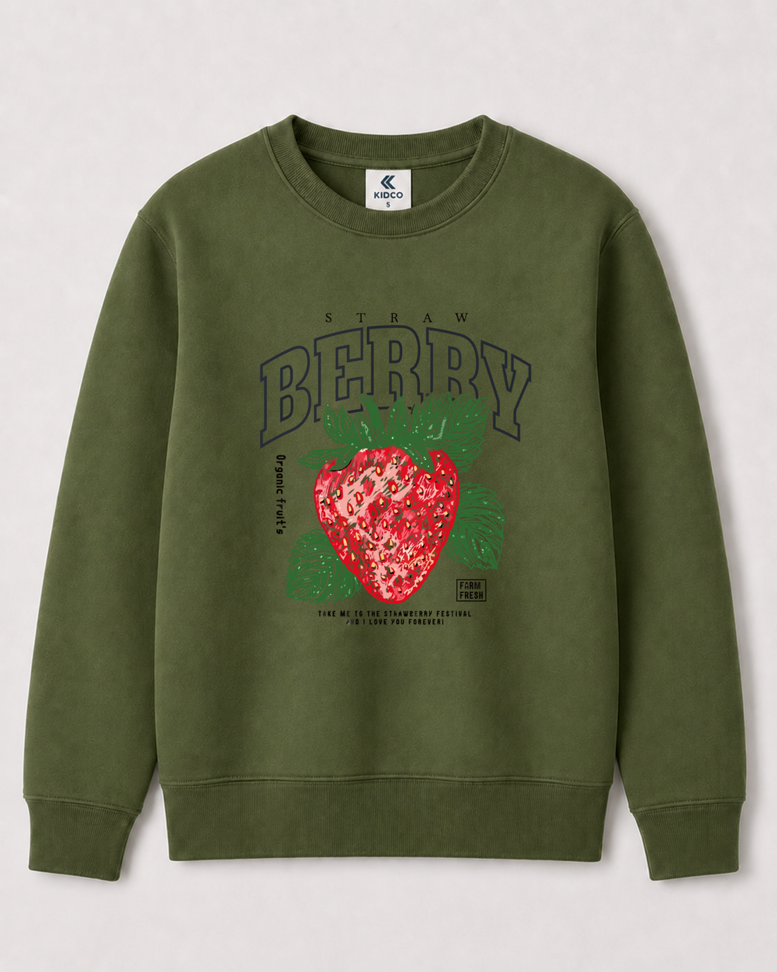 Olive Green Sweatshirt back 3370