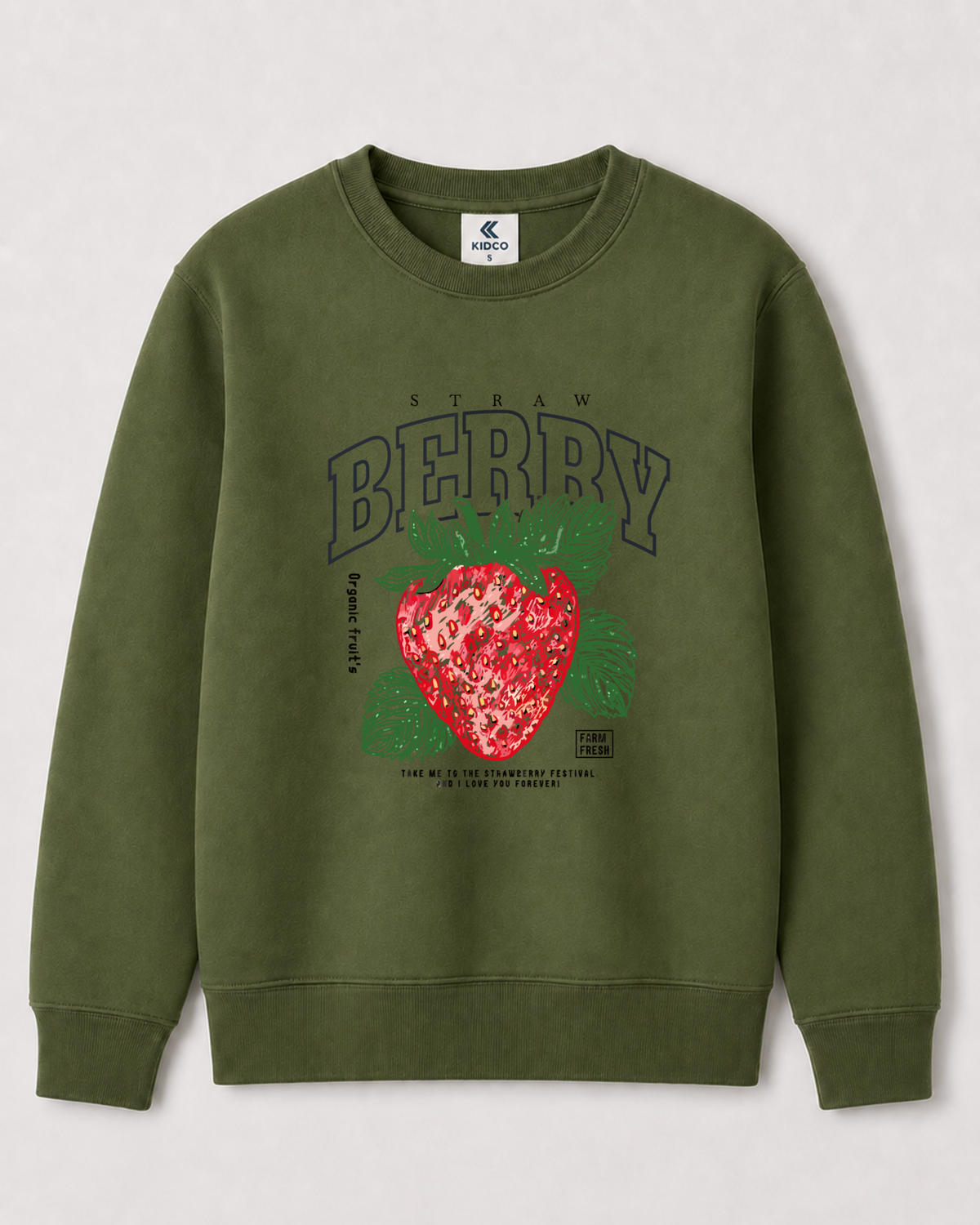 Olive Green Sweatshirt back 3370