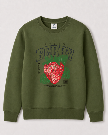 Olive Green Sweatshirt back 3370