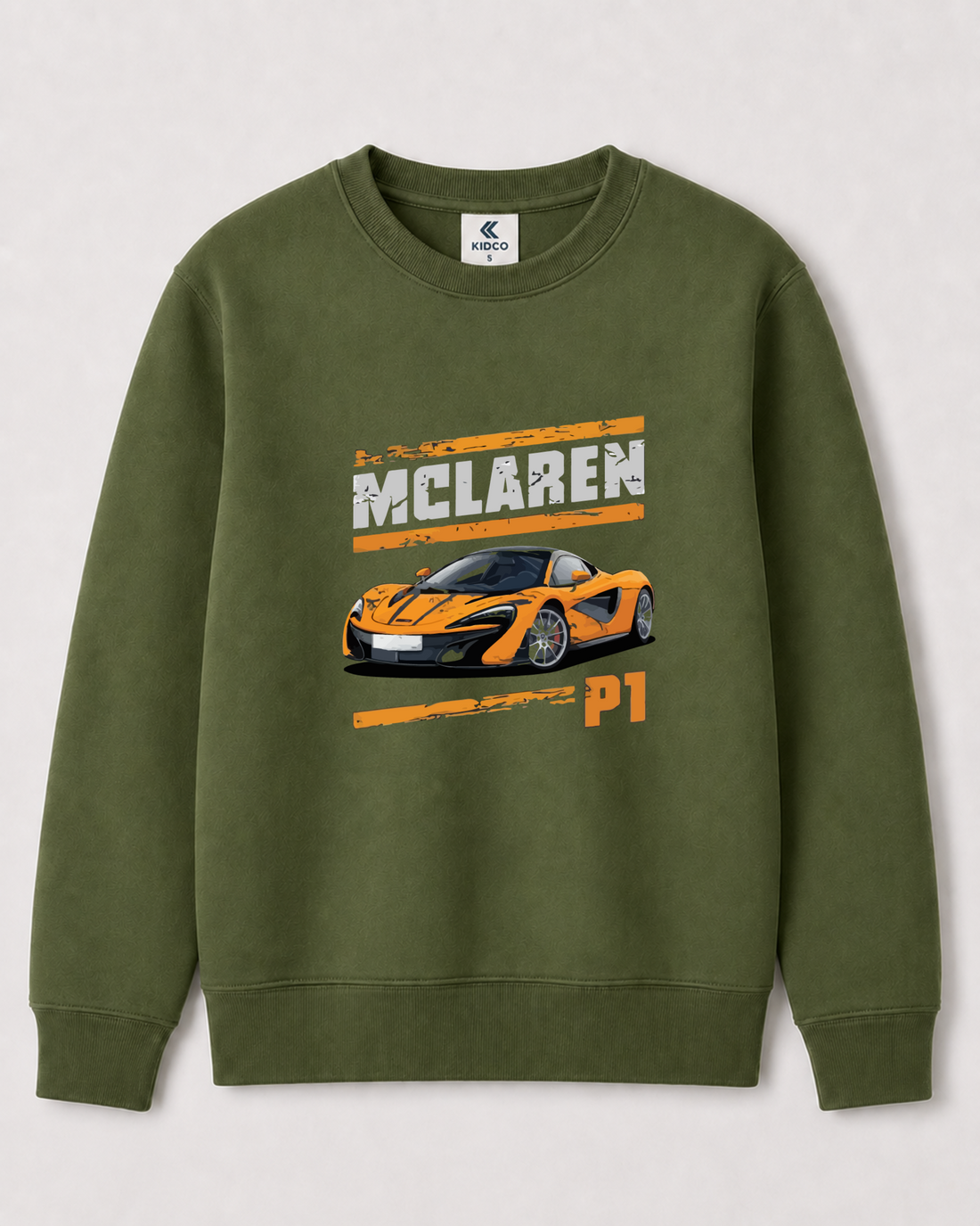 Olive Green Sweatshirt back 3380