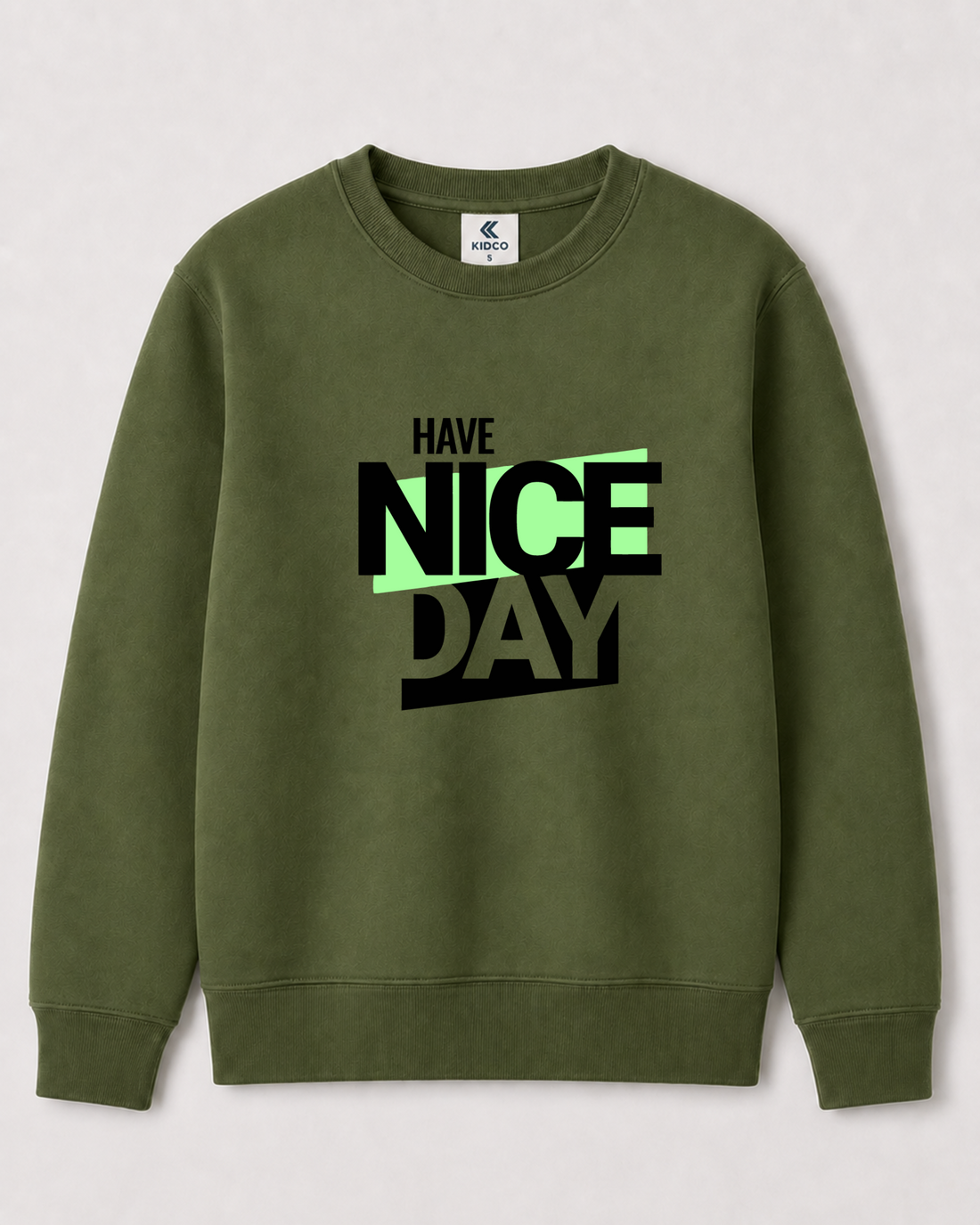Olive Green Sweatshirt back 3381