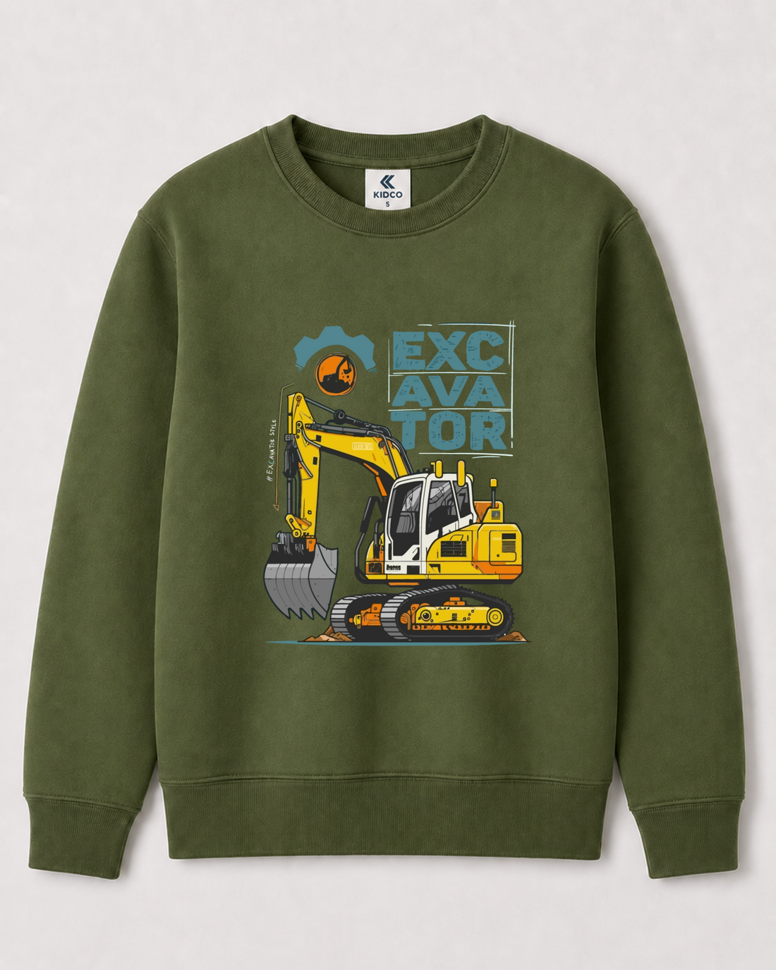 Olive Green Sweatshirt back 3386