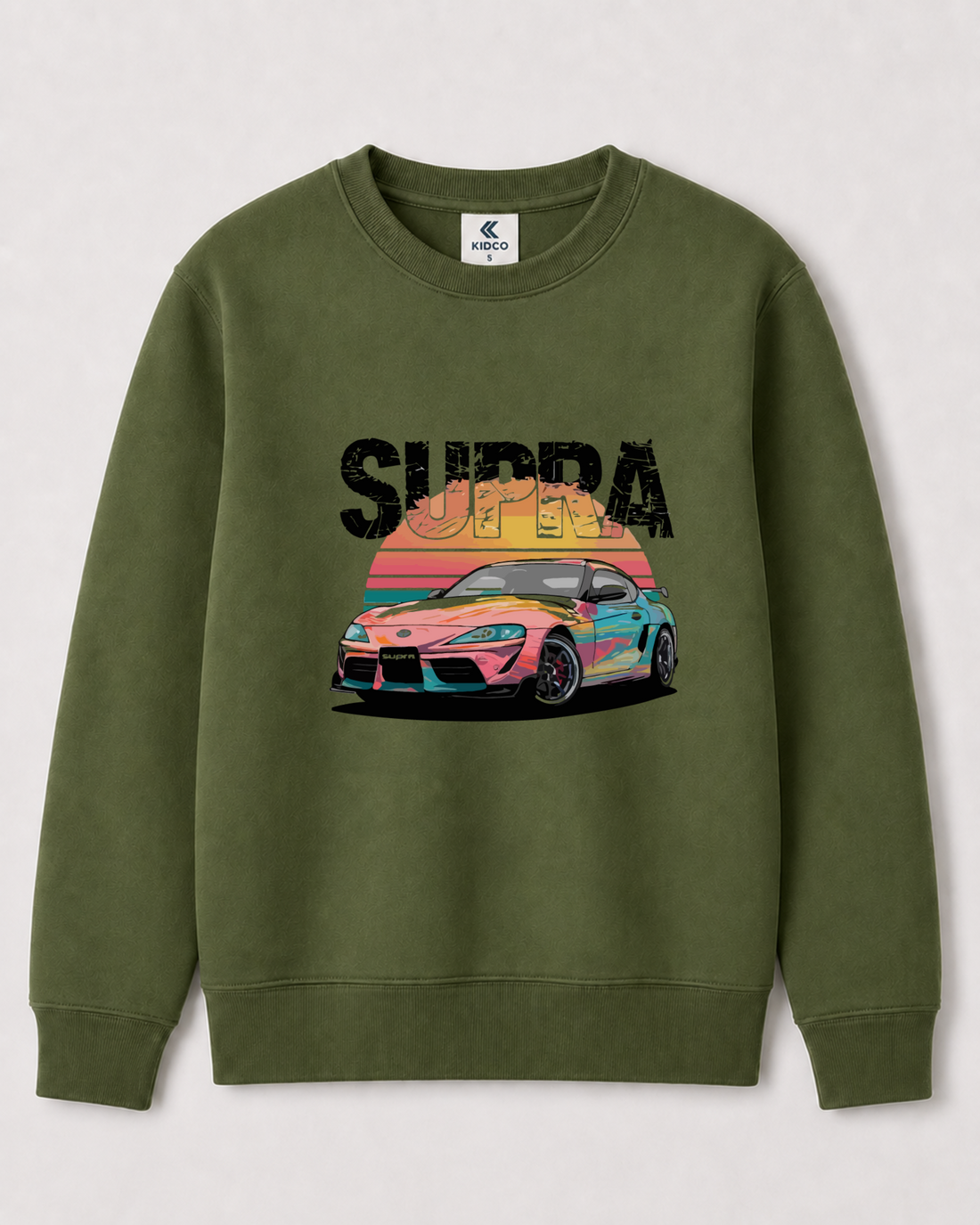 Olive Green Sweatshirt back 3397