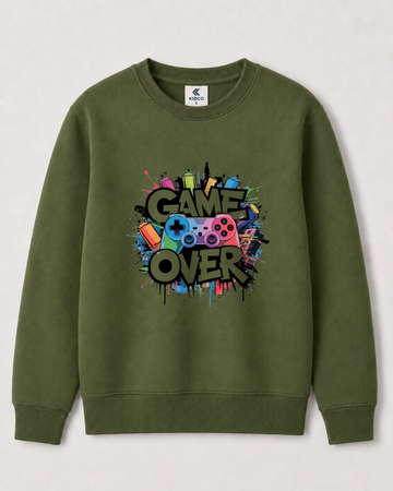 Olive Green Sweatshirt back 3404