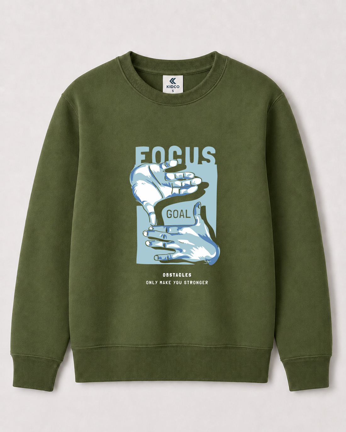 Olive Green Sweatshirt back 3406